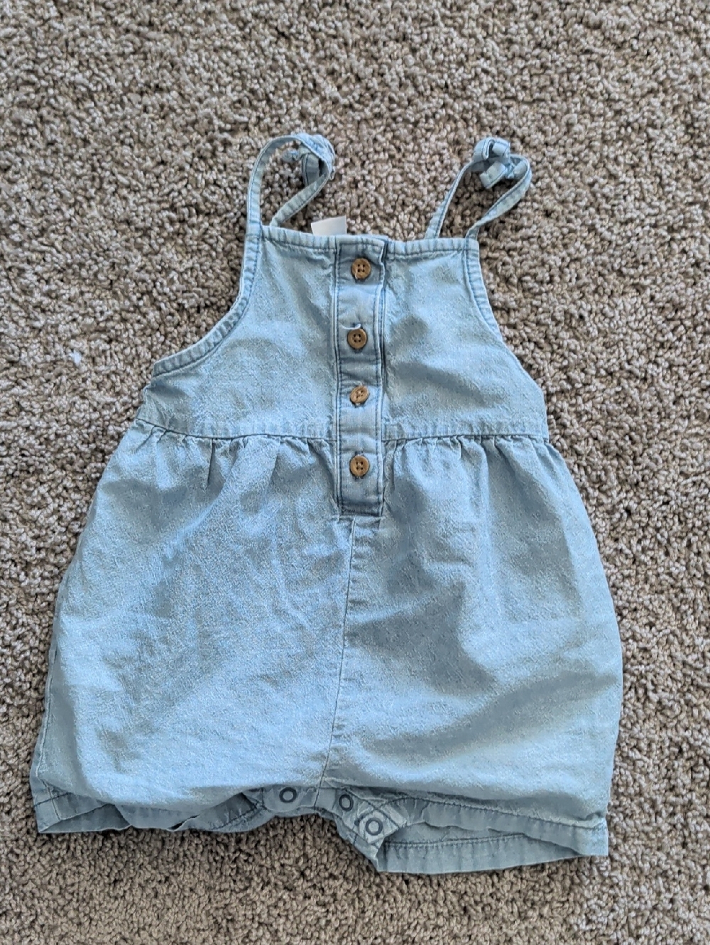 Carter's Light Blue Denim Baby Romper Size 12 Months